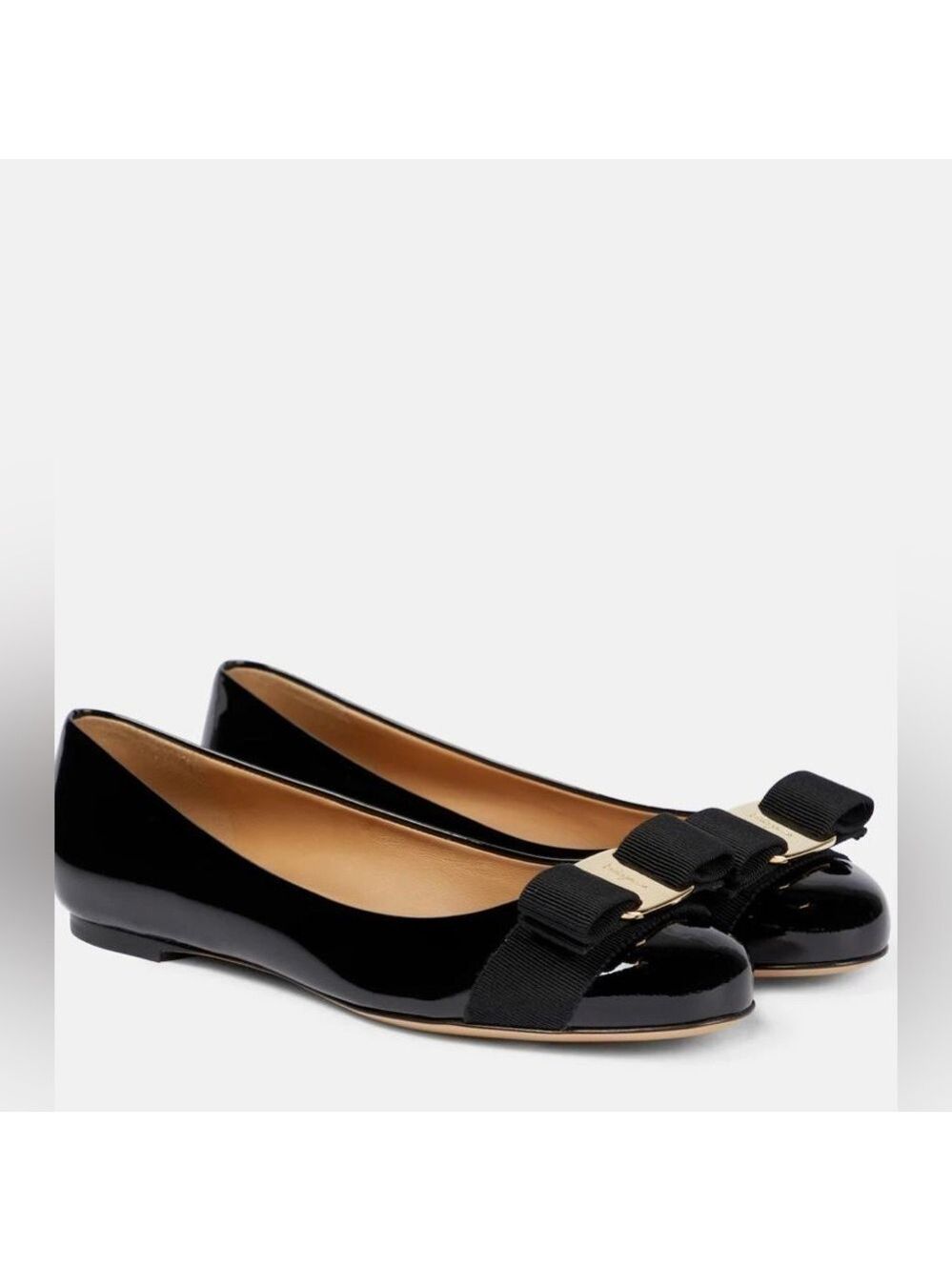 NIB Salvatore Ferragamo Varina Patent Leather Ballet Flats